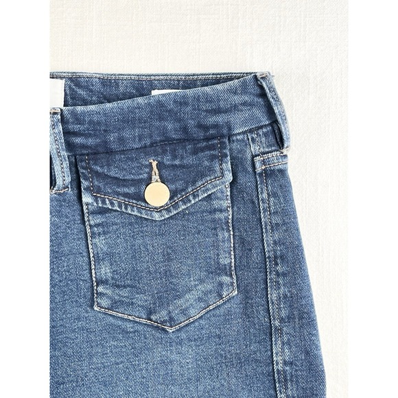 Dear John Jeans Women's Sz 28 Jeanne Flare High Rise Utility  DPM43A132RDR - Picture 7 of 10